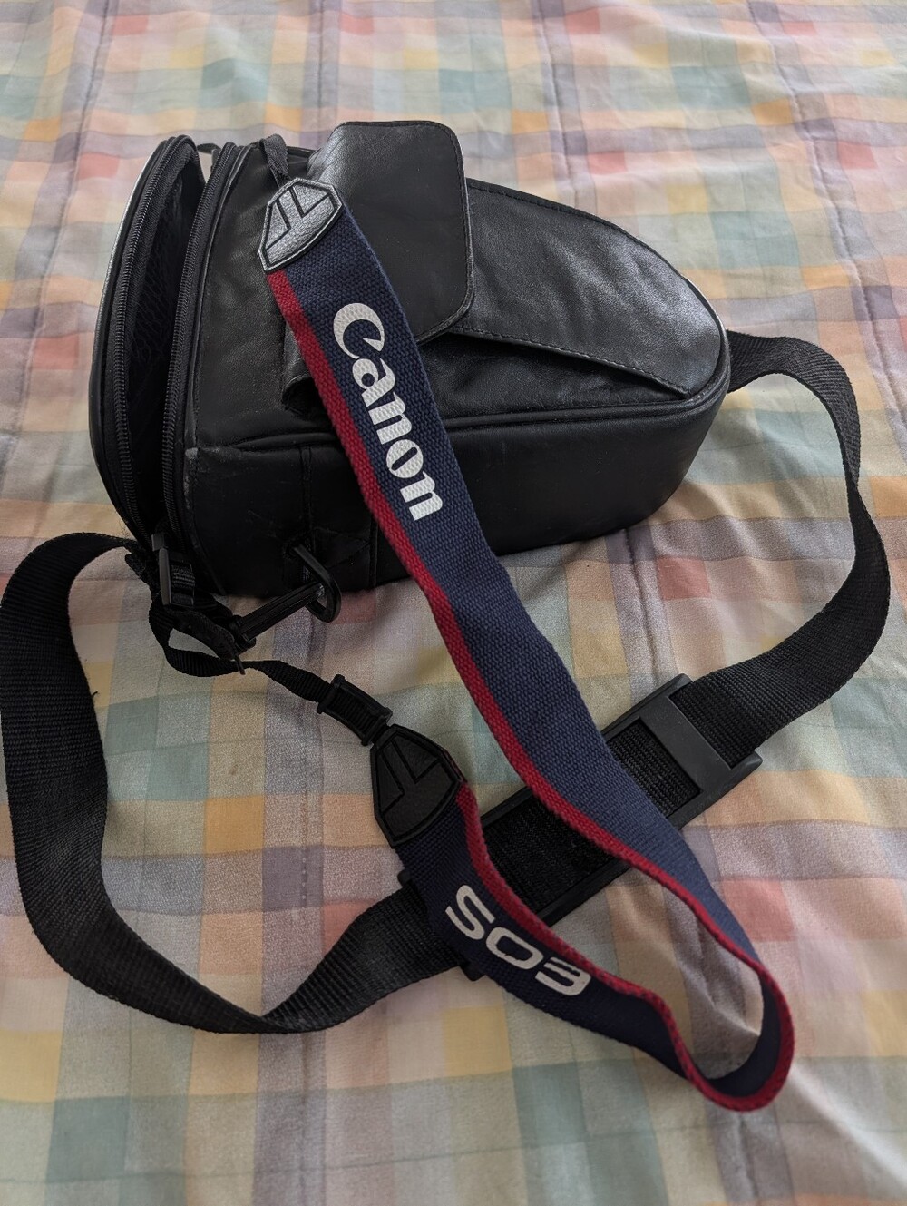 Vintage Canon EOS rebel X Film Camera, Tamron Lens, Canon Flash & Case.